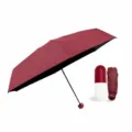 Ombrello a capsula rosa rosso compatto portatile protezione solare tascabile anti UV - 48.5 / viola-rosso