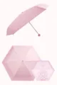 Kompakter 5-facher Taschen-Sonnenschirm mit Kirsch-Print, UV-Schutz-Kapsel-Design für Damen. - 48.5 / Sonnenaktiviertes Farbwechsel-Rosa