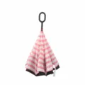 Ombrello Inverso Righe Rosa Doppio Strato Ombrello Pieghevole Antipioggia Variante - Righe Rosa