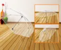 Ombrello pieghevole trasparente per adulti, materiale POE, tendalino chiaro anti-vento. - 100 cm x 8K / Bianco