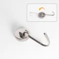Crochet magnétique fort pour réfrigérateur et cuisine, pivotant à 180 degrés, 5 pièces - Grand Crochet Rotatif 180° / 5 Pièces/Paquet (25mm) / Nickel