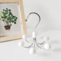 360 degree rotatable 6-claw clothes hook white ball bag hanger for wardrobe storage. - Six-Claw Hook / 1 Piece/Pack / White