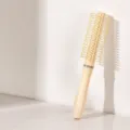 Wooden round curling hair brush for women, styling roller comb for hair salon or home use. - No Specification / Upgraded Cream Curling Comb (1 Piece)