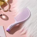 Peigne de massage violet portable avec boule à rouleau, outil de démêlage des cheveux pour tous. - Peigne de Massage à Billes / Violet