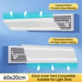 Central air conditioner wind deflector filter cotton model 60x20cm adjustable vent shield. - Side Window Negative Ion Purification Model [Vent Length 52cm]