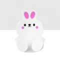 Cute cartoon rabbit plug hook wall mount plug holder sticky hook home storage organizer 2pcs - 2 Pcs/Set / White