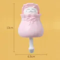 Gancio da parete gatto carino adesivo senza fori design borsa rosa decorazione casa 13cm - Gancio gatto sacchetto della fortuna (rosa), 1 pz