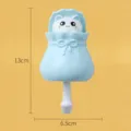 Carino gancio da parete per gatto adesivo senza perforazione gancio decorativo cucina bagno 13cm - Gancio gatto sacchetto della fortuna (blu), 1 pz