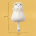 Gancio da parete per gatto carino adesivo senza perforazione portaoggetti per cucina - Gancio gatto sacchetto della fortuna (beige), 1 pz