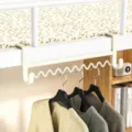 Κρεμάστρα ρούχων κυματιστή για κρεβάτι κοιτώνα, ανθεκτική από ανθρακούχο χάλυβα. - Μονός λευκός κυματιστός γάντζος ρούχων 1 τεμάχιο