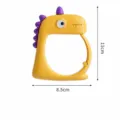 Joli crochet de sac dinosaure pour bureau, support de cartable en plastique jaune portable. - Jaune
