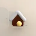 Leuke huisvormige muurhaak, boorvrije sterke zelfklevende ophanghaak voor badkamer en keuken. - Creatieve haak in de vorm van een huis - Grijs