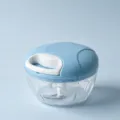 Hachoir manuel a traction pour ail 500ml bleu outil de cuisine avec trois lames en inox - 500ML [3 Lames] / Bleu