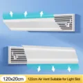 Deflecteur de vent climatiseur modele coton filtre 120x20cm pour conduit interieur - Modèle de purification par ions négatifs pour fenêtre latérale [longueur de l'évent max 102 cm]