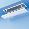 Central air conditioner wind deflector, 40x20cm adjustable hanging air guard for home cooling. - Top Air Outlet Model [Vent Length within 42cm]