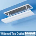 Deflecteur de vent pour climatiseur central cache reglable 100x20cm pour la maison. - Style à sortie d'air supérieure (Pour longueur d'aération inférieure à 102 cm)