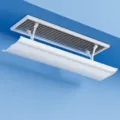 Déflecteur de vent réglable pour climatiseur de plafond, déflecteur blanc de 120x30cm. - Style élargi inférieur à 122 cm * 30 cm (Type à suspension supérieure universel)