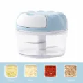 Handheld Manual Garlic Press Mini Food Chopper Kitchen Ginger Onion Cutter Mincer Tool - Upgraded Non-Slip Sharp Shredder (Blue)