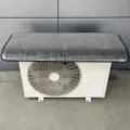 Housse pour unite exterieure de climatiseur pare-soleil impermeable antipoussiere utile - Sans Installation par Crochet / 1 Pièce / Argent