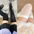 Damen Overknee Strümpfe dünner Samt Oberschenkel hohe lange Socken schwarz weiß SKU - Einheitsgröße / Schwarz Und Beige