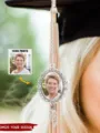 Custom graduation cap photo charm memorial tassel pendant with vintage silver frame decor. - 11