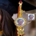 DIY graduation cap tassel charm memorial photo pendant custom gold metal badge for class of 2025 - 14
