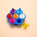 7-cavity silicone baby food mold ice pop maker with colorful lids for DIY homemade snacks - 7-Hole Baby Food Mold (Purple)