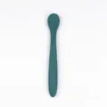 Silicone baby training spoon dark green infant feeding solid food tableware for kids variant - Dark Green