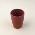 Silicone training cup for baby toddlers, shatterproof food-grade kids drinking cup in dark red variant. - Brick Red