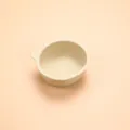 Beige silicone baby suction bowl with cute bear ears, anti-drop infant feeding tableware. - Bear Bowl / Off White