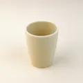 Silicone baby training cup beige solid color toddler drinking beaker drop-resistant - Off White