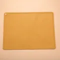 Rectangular silicone table mat in camel color, heat resistant and waterproof placement. - 30x40cm / Morandi Yellow