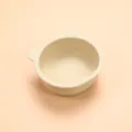Silicone baby suction bowl cute bear ear toddler feeding tableware with non-slip base - Bear Bowl / Cream White