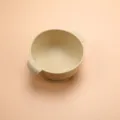 Baby silicone suction bowl, dual handle toddler feeding bowl, food grade infant tableware. - Bowl / Off White