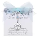 Bridal bouquet charm with blue ribbon and pearls, perfect wedding keepsake gift for bride. - New Style 4: Polished Round Disc Stainless Steel