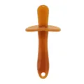 Clear silicone baby teething toy with safety guard, soothing molar stick for infants. - Nano