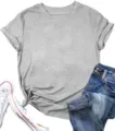 Comoda maglietta a maniche corte tinta unita casual per il look quotidiano. - Taglia S / Top / Grigio chiaro