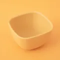 Square silicone baby mini bowl food grade tableware for children infant feeding complementary food. - Turmeric