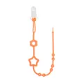 Silicone pacifier chain baby teether toy anti-drop strap orange soothing clip accessor - Star Orange