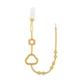 Silicone pacifier chain, baby teething toy anti-drop clip in yellow, cute cloud and flower beads. - Cloud Nano Silver
