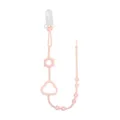 Pink silicone pacifier clip baby teething toy anti-drop chain safety leash for infants 1pc - Cloud Pink