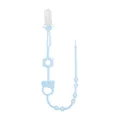 Silicone pacifier clip for babies, anti-drop soothing chain and teething toy strap blue. - Elephant Blue