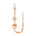 Silicone pacifier clip teething chain for baby soothing and anti-drop toy, safe and portable. - Elephant Orange