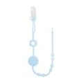Blue silicone pacifier clip baby teething chain infant soothing toy anti-drop accessory - Orange Blue