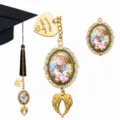 Graduation tassel photo charm size chart pendant keepsake custom DIY accessory set. - Style 13
