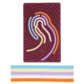 Silicone Sensory Activity Board for Kids, Fidget Decompression Toy with Colorful Sticks. - Rectangular Double-Sided / 1 Silicone Board + 10 Silicone Strips / Burgundy