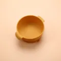 Baby silicone suction bowl, dual handles yellow food grade infant tableware variant. - Bowl / Turmeric