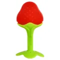 Silicone baby teether strawberry shape newborn teething toy soft chewing molar stick for infant - Strawberry