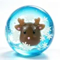 Cute Christmas reindeer liquid squishy toy clear blue water ball stress relief sensory gift - Christmas Reindeer / 5.5cm Maltose OPP Bag