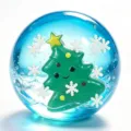 Christmas tree crystal ball stress relief toy detail view, clear glass squeeze ball decor. - Christmas Tree / 5.5cm Maltose OPP Bag
